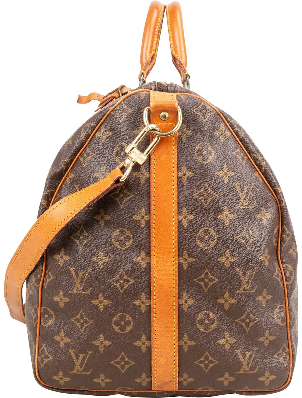 Louis Vuitton Monogram Canvas Keepall 55 Bandoulière Travel Bag Bruin