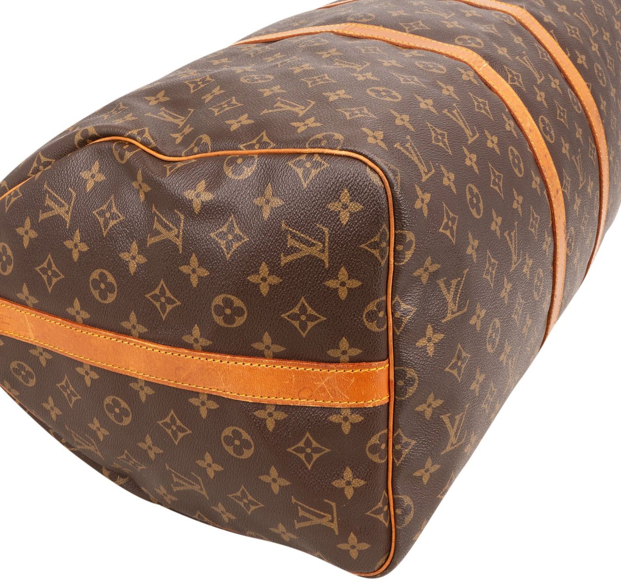 Louis Vuitton Monogram Canvas Keepall 55 Bandoulière Travel Bag Bruin
