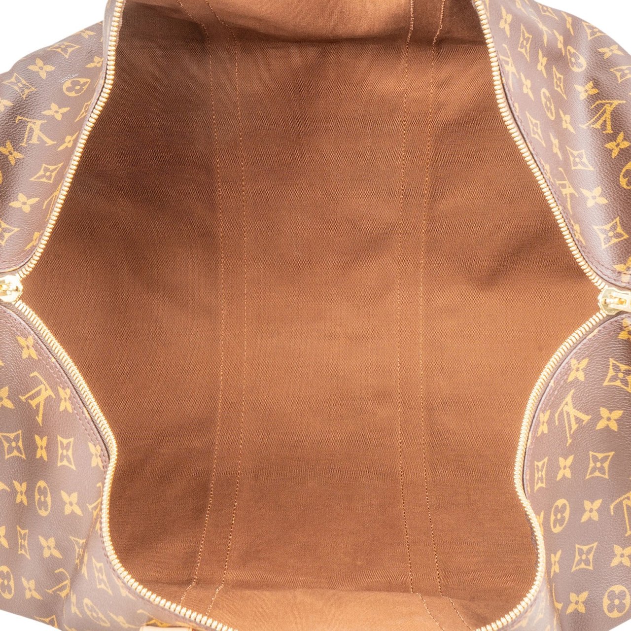 Louis Vuitton Monogram Canvas Keepall 60 Bandoulière Travel Bag Bruin