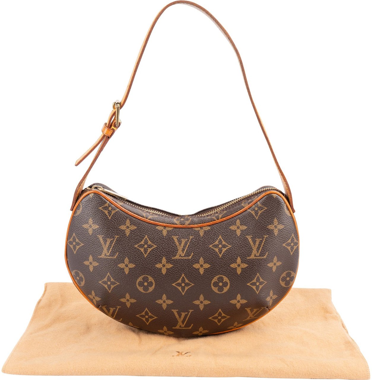 Louis Vuitton Monogram Canvas Croissant PM Shoulder Bag Bruin