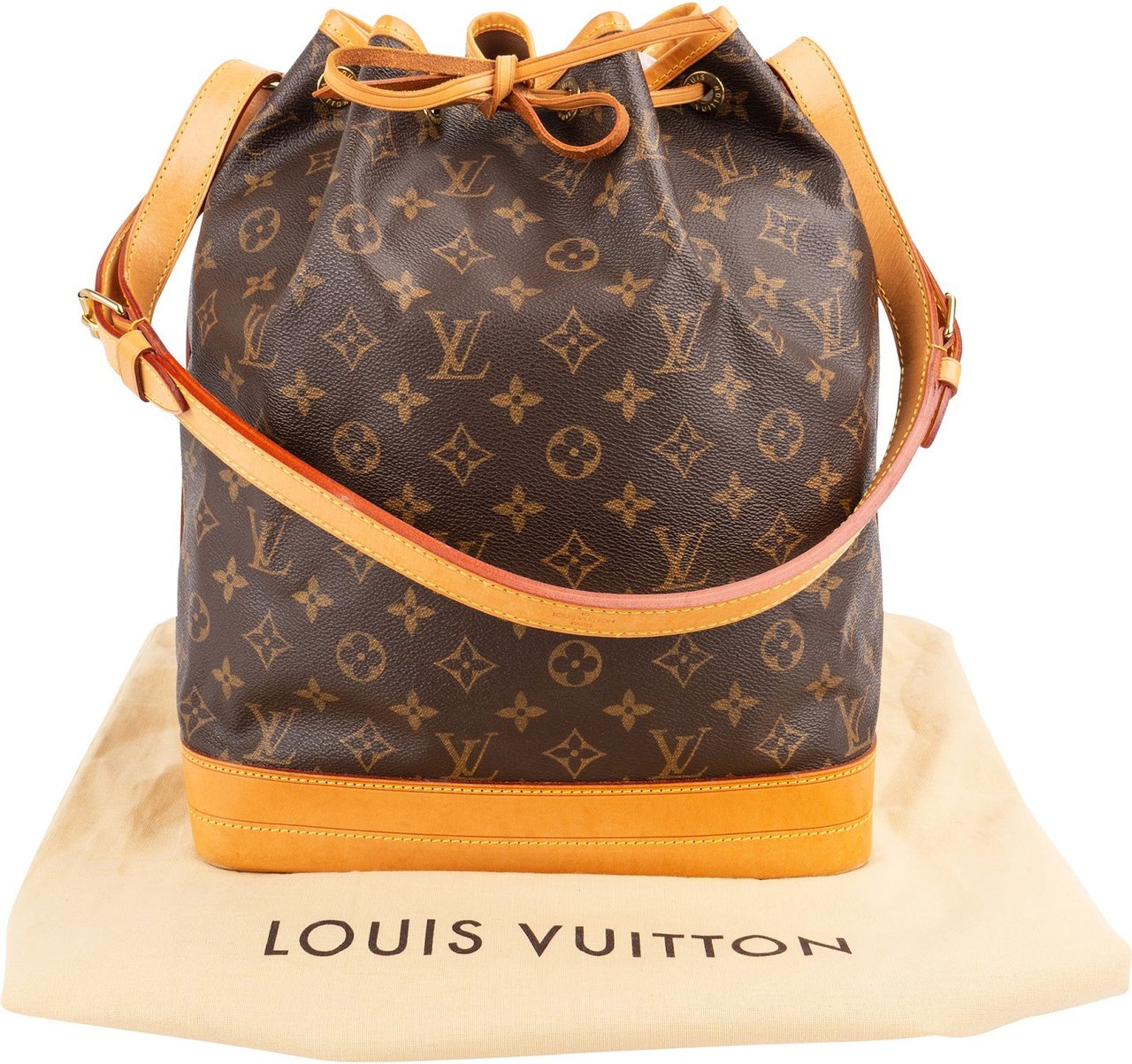 Louis Vuitton Monogram Canvas Sac Noé Grande Shoulder Bag Bruin