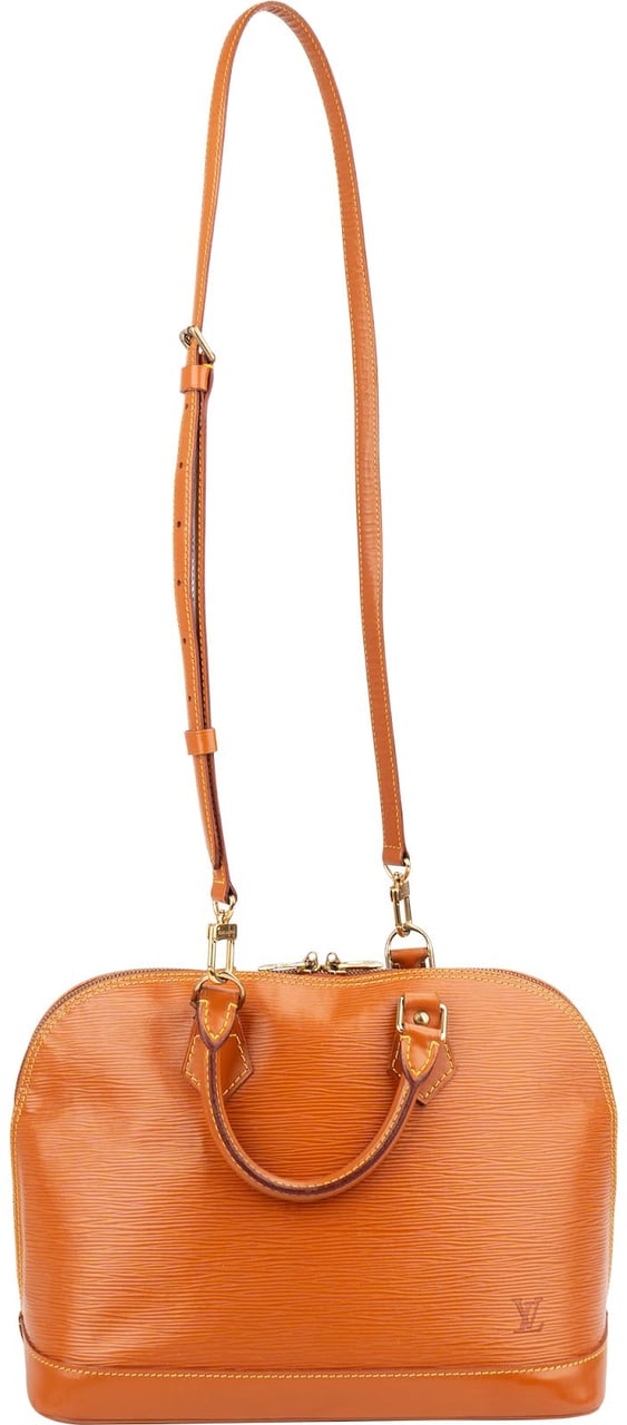 Louis Vuitton Cognac Epi Leather Alma PM Handbag Oranje