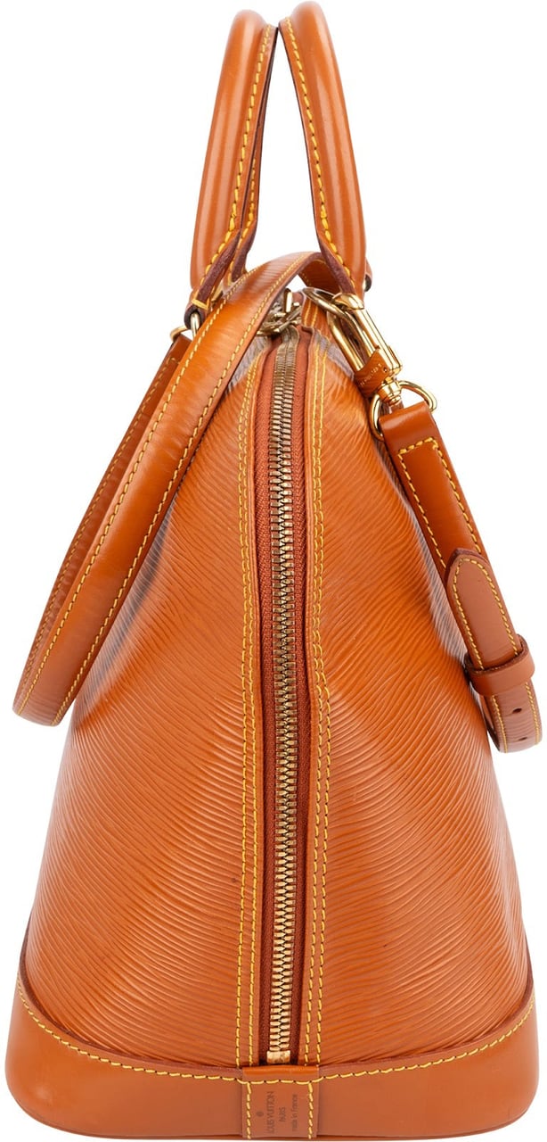 Louis Vuitton Cognac Epi Leather Alma PM Handbag Oranje