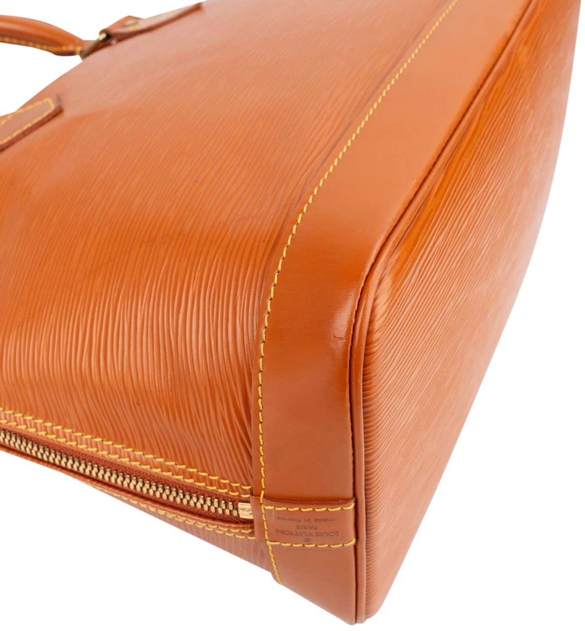 Louis Vuitton Cognac Epi Leather Alma PM Handbag Oranje