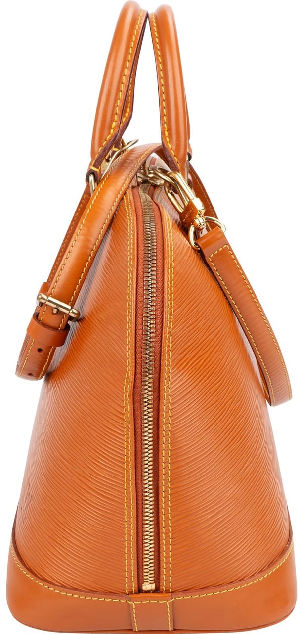 Louis Vuitton Cognac Epi Leather Alma PM Handbag Oranje