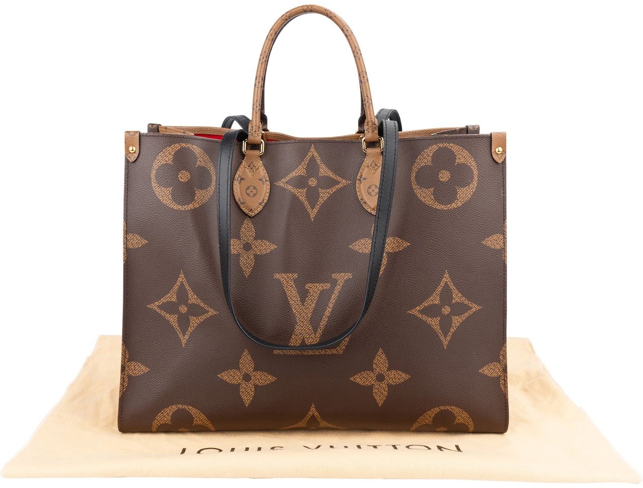 Louis Vuitton Monogram Giant OnTheGo GM Shoulder Bag Bruin