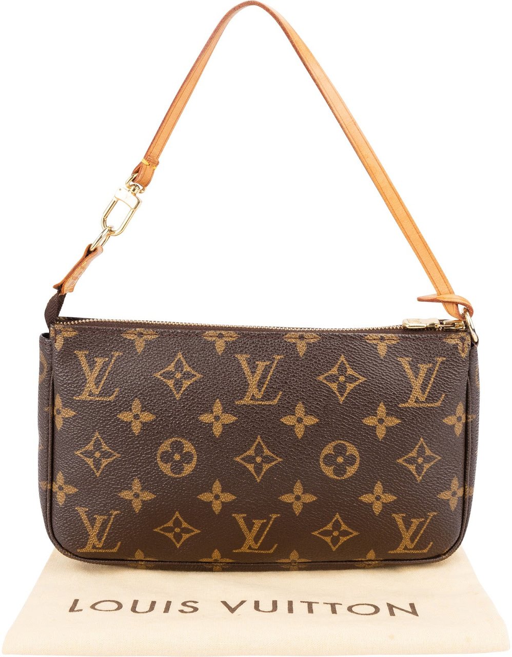 Louis Vuitton Monogram Canvas Pochette Accessoires Handbag Bruin