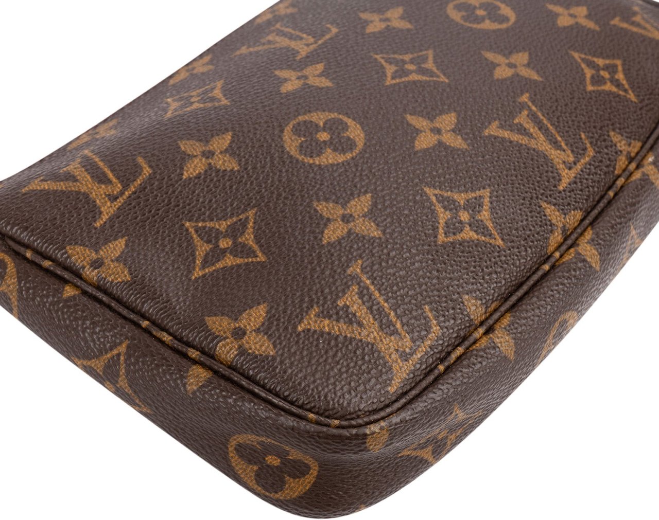 Louis Vuitton Monogram Canvas Pochette Accessoires Handbag Bruin