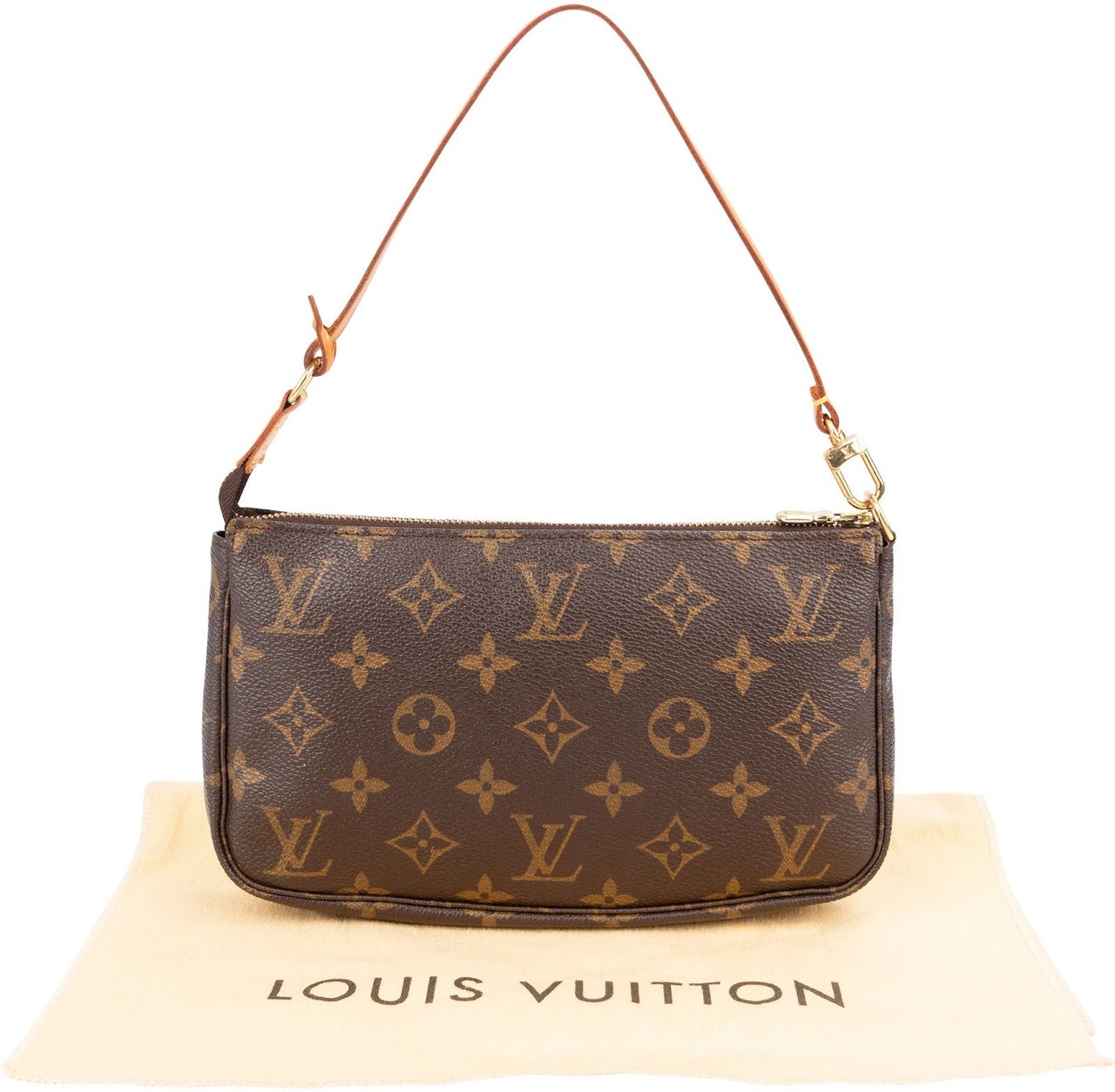 Louis Vuitton Monogram Canvas Pochette Accessoires Handbag Bruin