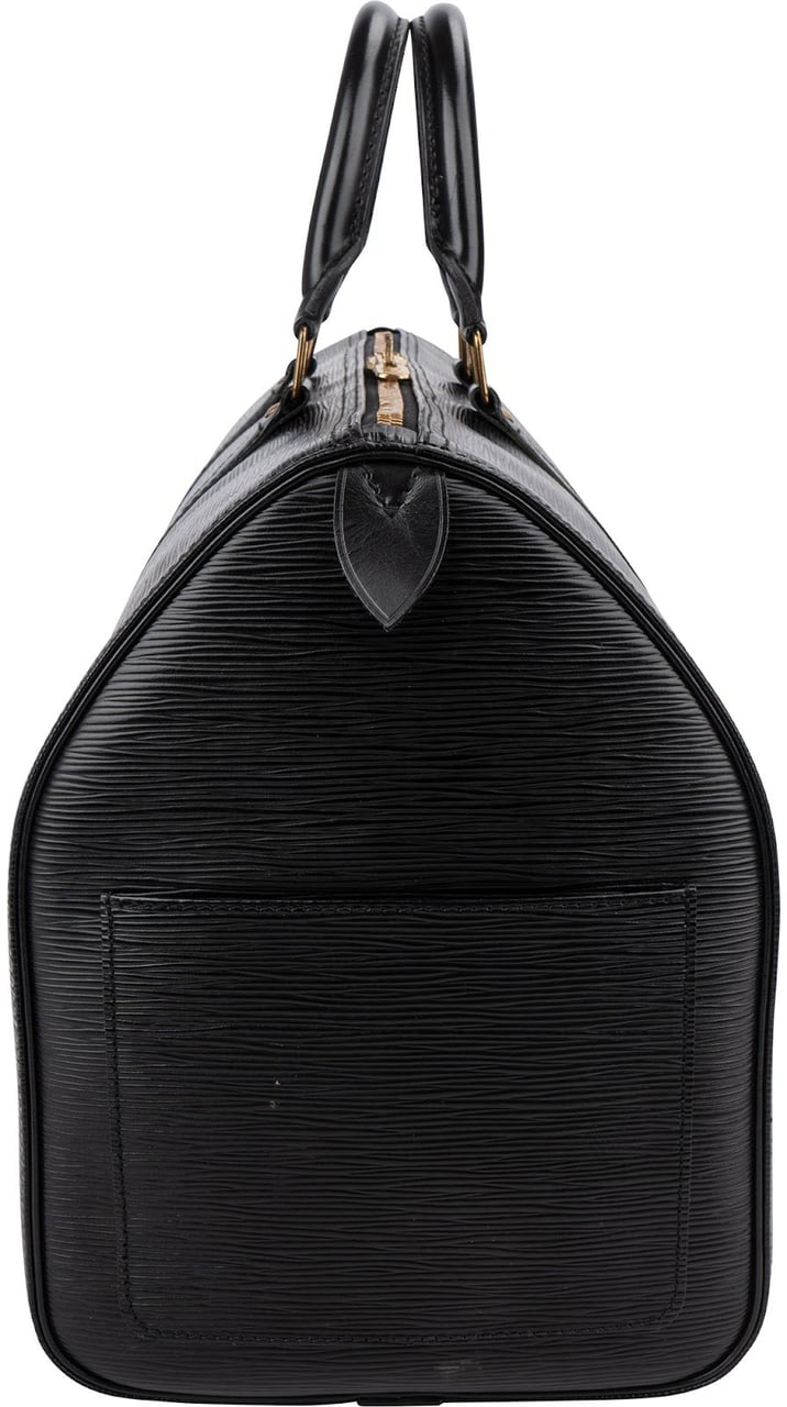 Louis Vuitton Noir Epi Leather Keepall 45 Travel Bag Zwart