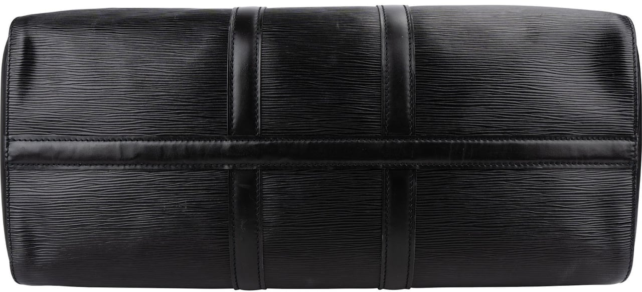 Louis Vuitton Noir Epi Leather Keepall 45 Travel Bag Zwart