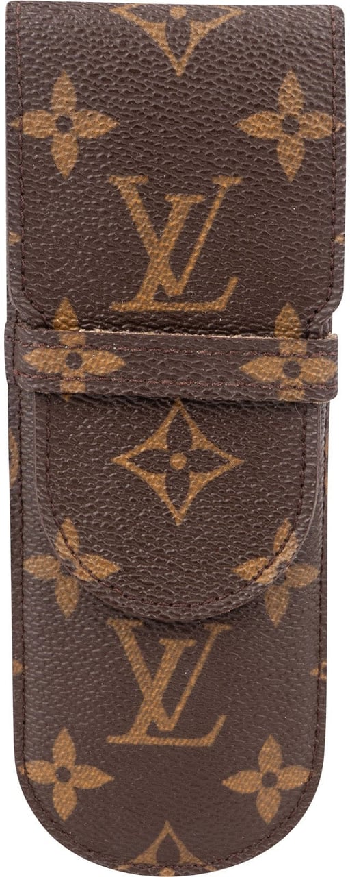Louis Vuitton Monogram Canvas Stylo Pencil Etui Bruin
