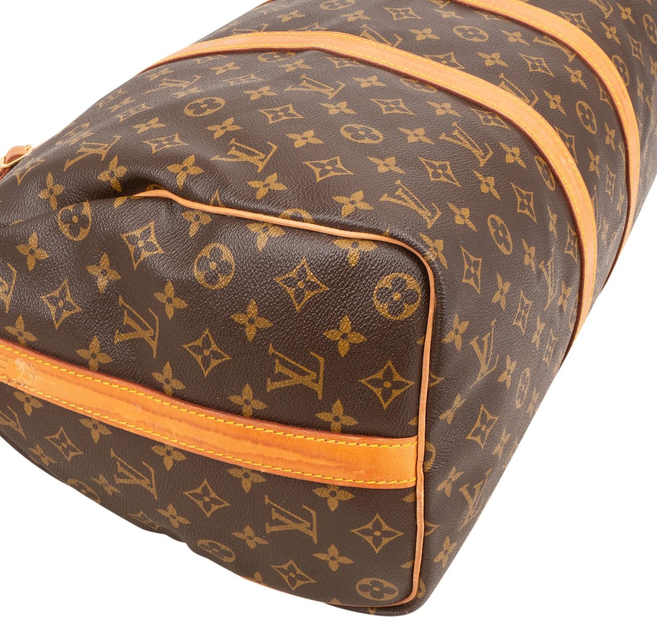 Louis Vuitton Monogram Canvas Keepall 45 Bandoulière Travel Bag Bruin