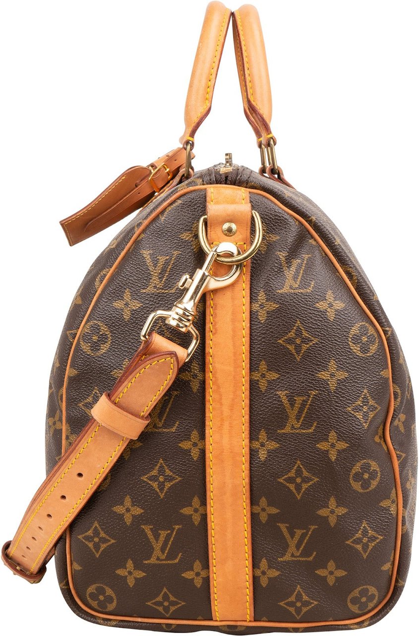 Louis Vuitton Monogram Canvas Keepall 45 Bandoulière Travel Bag Bruin
