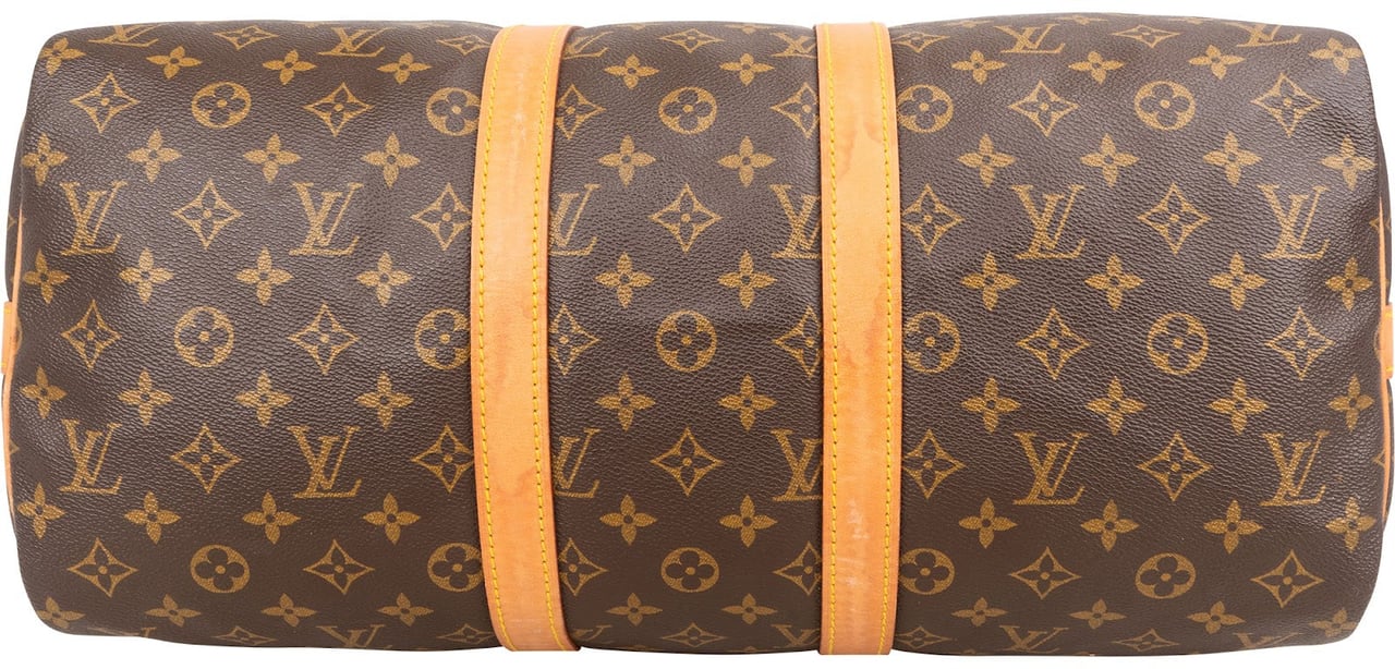 Louis Vuitton Monogram Canvas Keepall 45 Bandoulière Travel Bag Bruin