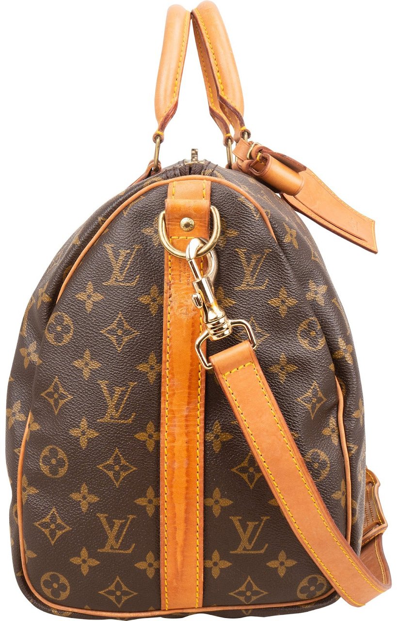 Louis Vuitton Monogram Canvas Keepall 45 Bandoulière Travel Bag Bruin
