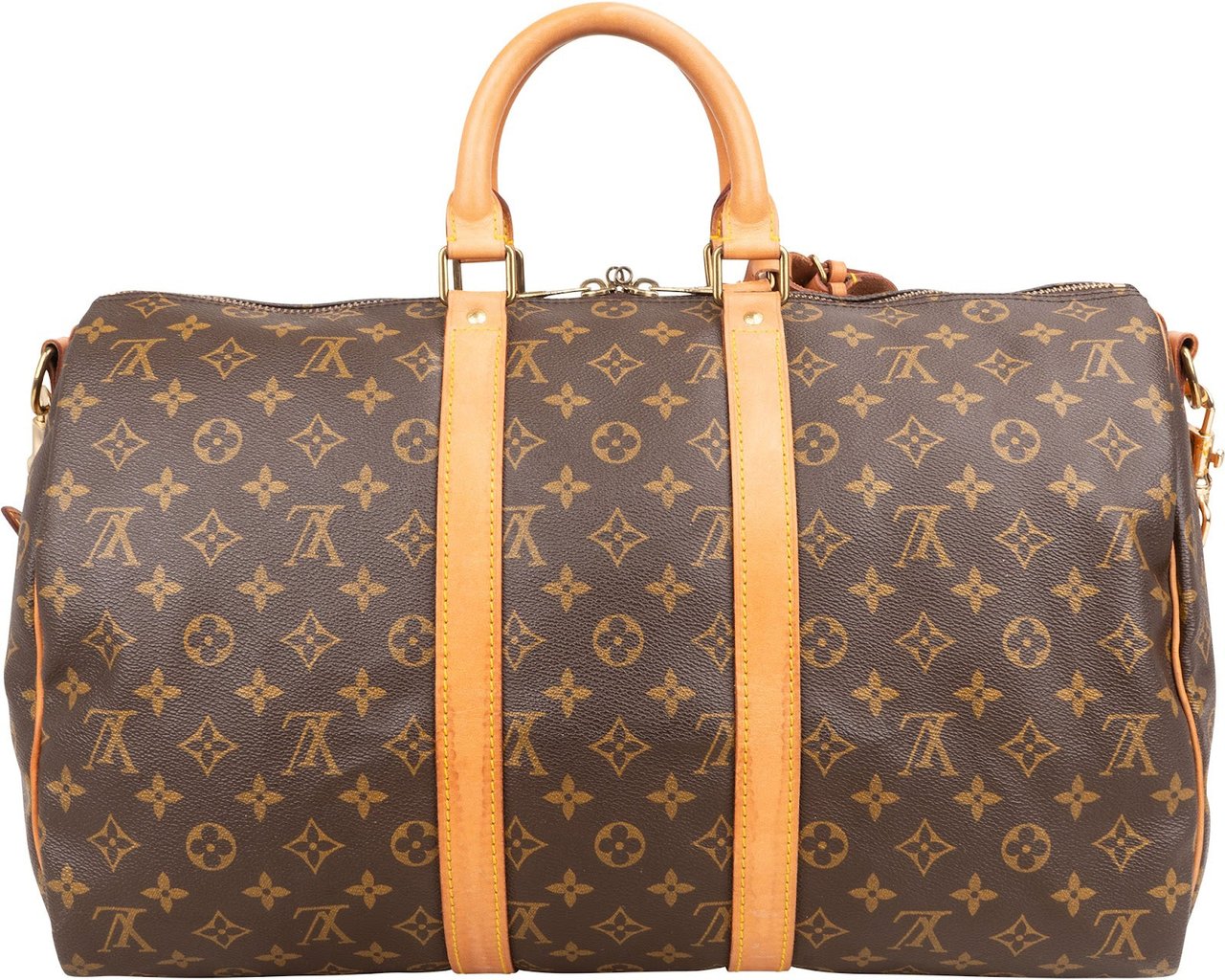Louis Vuitton Monogram Canvas Keepall 45 Bandoulière Travel Bag Bruin