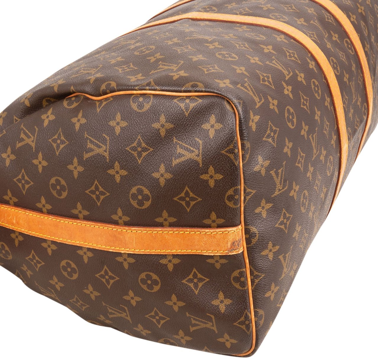Louis Vuitton Monogram Canvas Keepall 55 Bandoulière Travel Bag Bruin