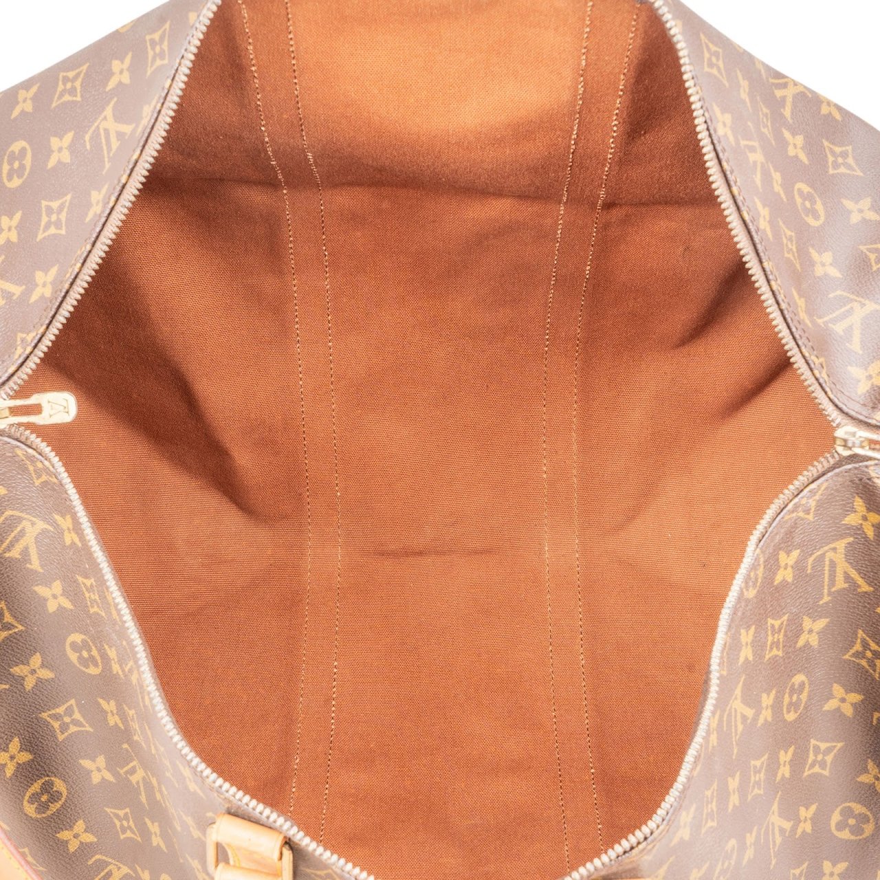 Louis Vuitton Monogram Canvas Keepall 55 Bandoulière Travel Bag Bruin