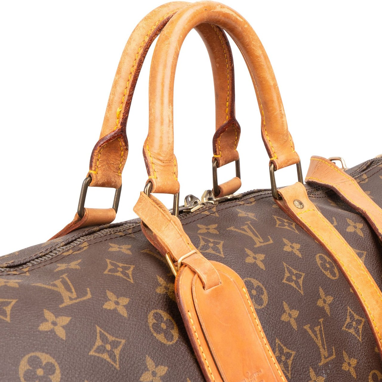 Louis Vuitton Monogram Canvas Keepall 55 Bandoulière Travel Bag Bruin
