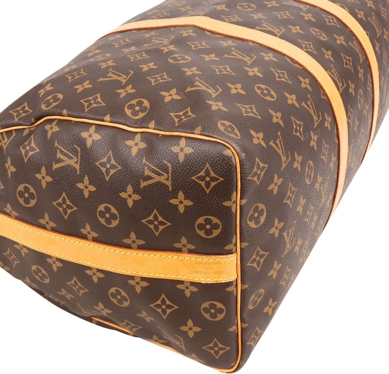 Louis Vuitton Monogram Canvas Keepall 50 Bandoulière Travel Bag Bruin