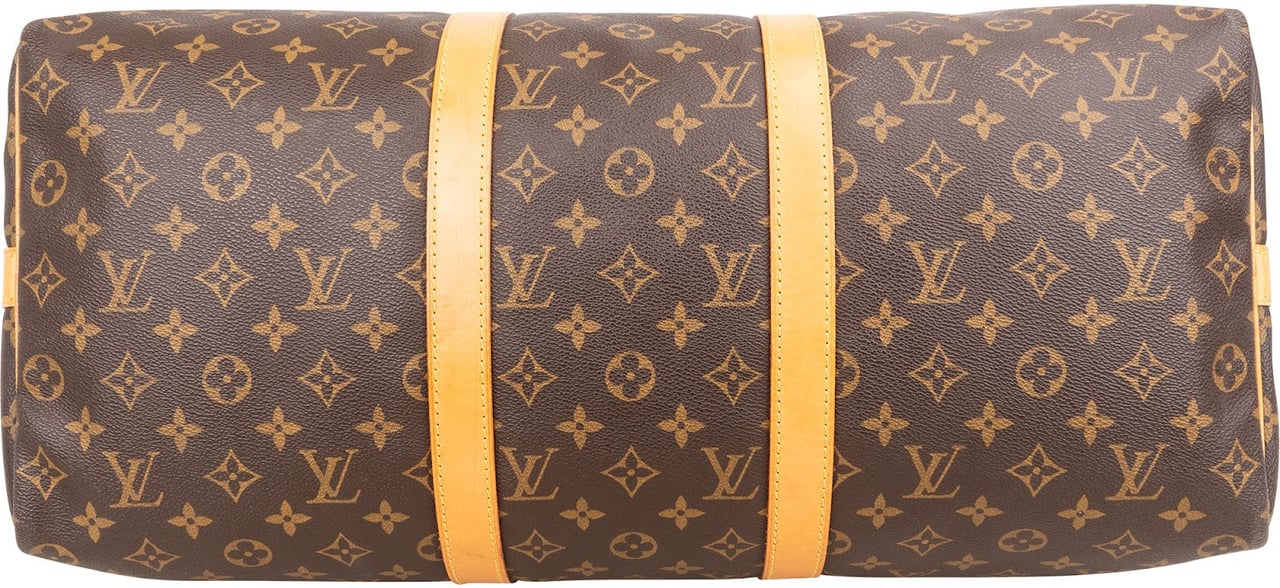 Louis Vuitton Monogram Canvas Keepall 50 Bandoulière Travel Bag Bruin