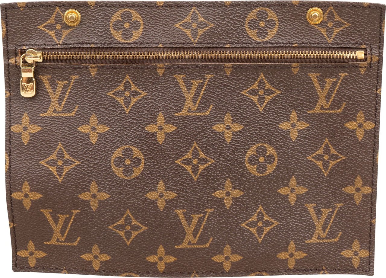 Louis Vuitton Canvas Monogram Randonnee Clip Clutch Bruin