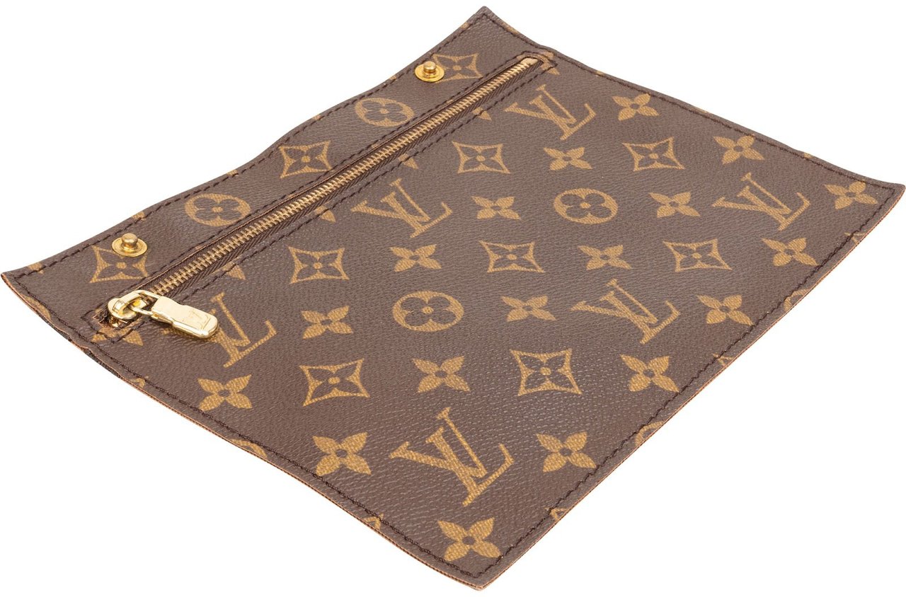 Louis Vuitton Canvas Monogram Randonnee Clip Clutch Bruin