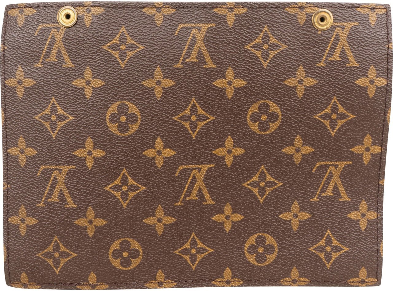 Louis Vuitton Canvas Monogram Randonnee Clip Clutch Bruin