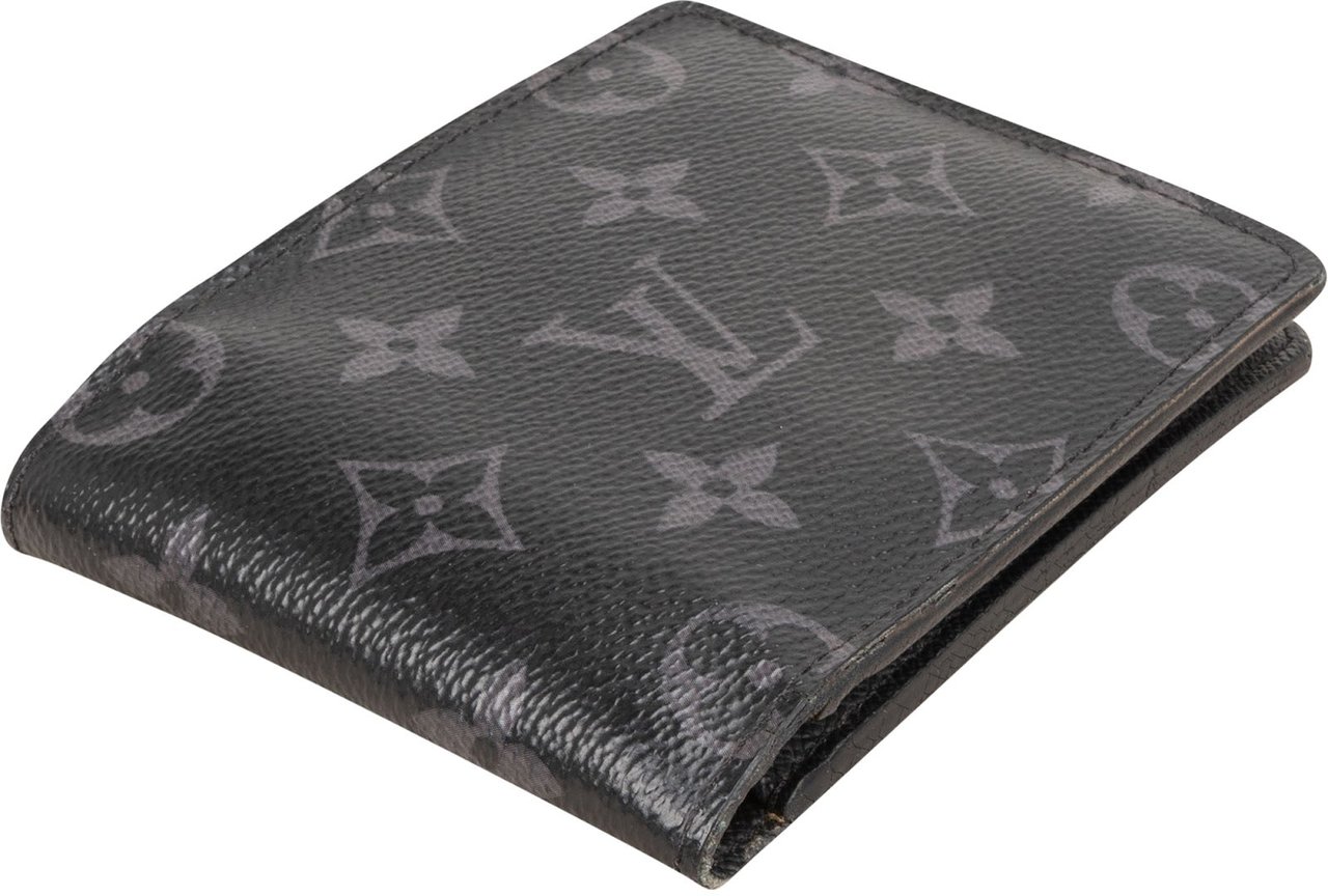 Louis Vuitton Canvas Monogram Eclipse Multiple Wallet Zwart