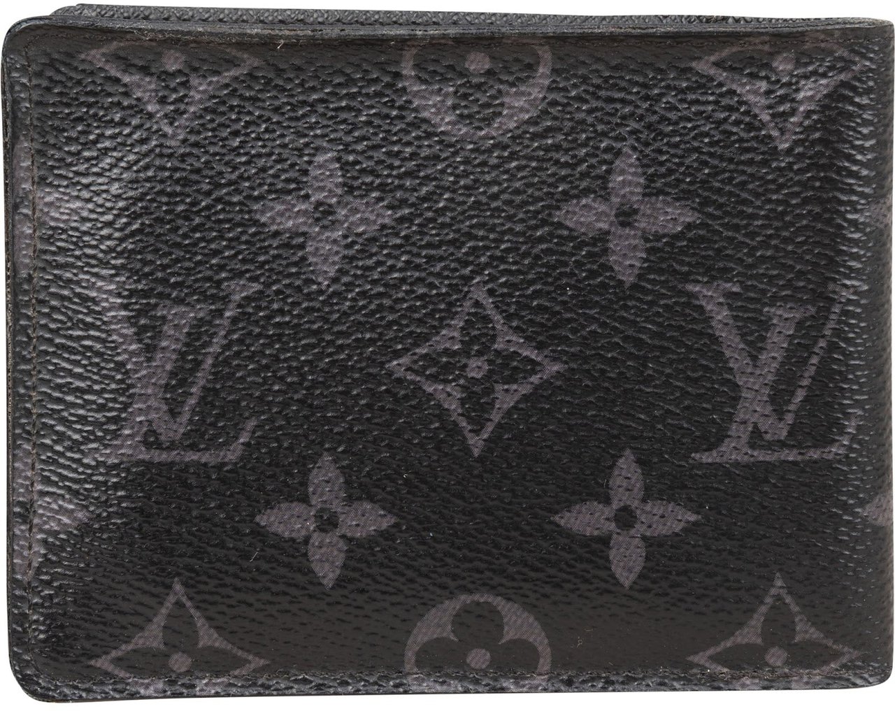 Louis Vuitton Canvas Monogram Eclipse Multiple Wallet Zwart