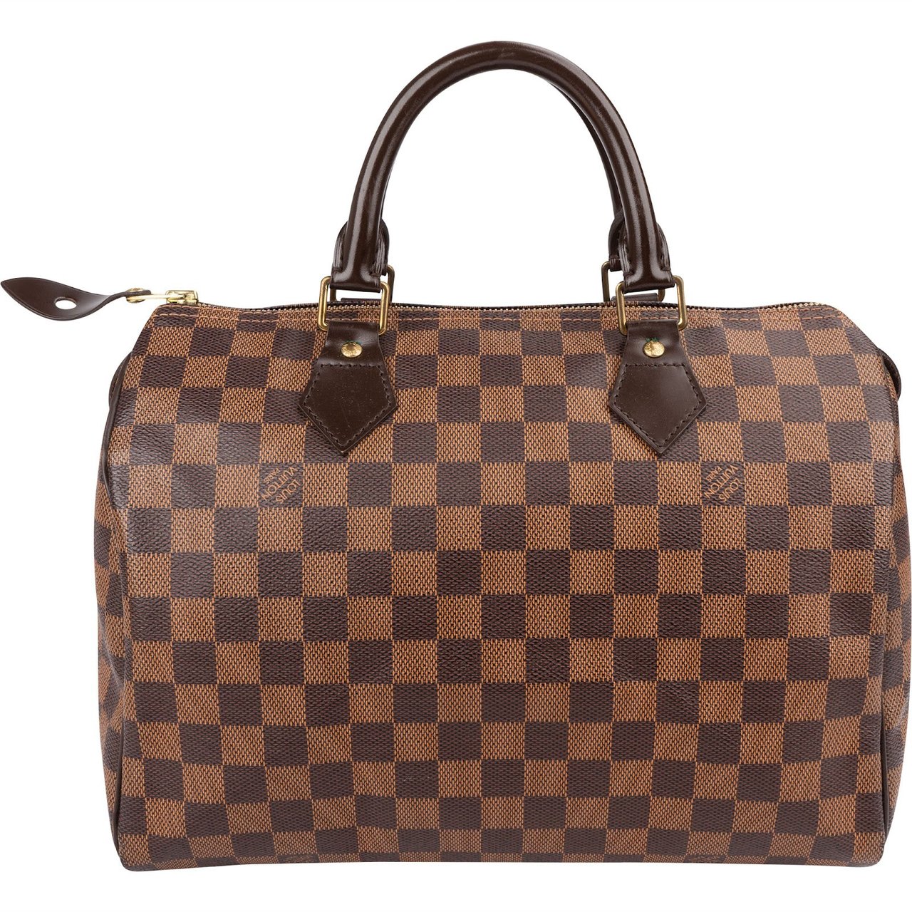 Louis Vuitton Monogram Damier Ebene Speedy 30 Handbag Bruin