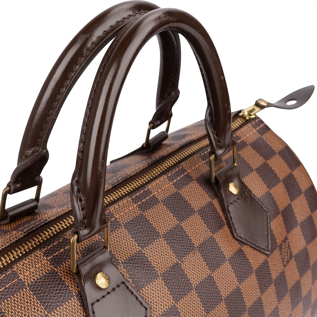 Louis Vuitton Monogram Damier Ebene Speedy 30 Handbag Bruin