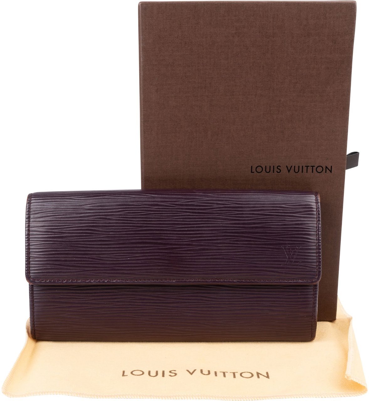Louis Vuitton Purple Epi Leather Sarah Wallet Paars