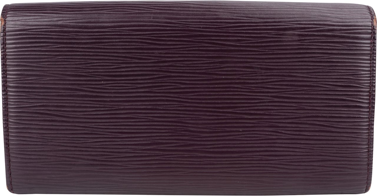 Louis Vuitton Purple Epi Leather Sarah Wallet Paars