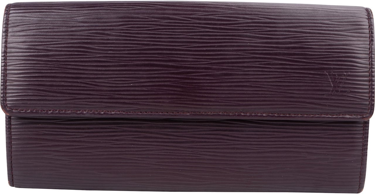 Louis Vuitton Purple Epi Leather Sarah Wallet Paars