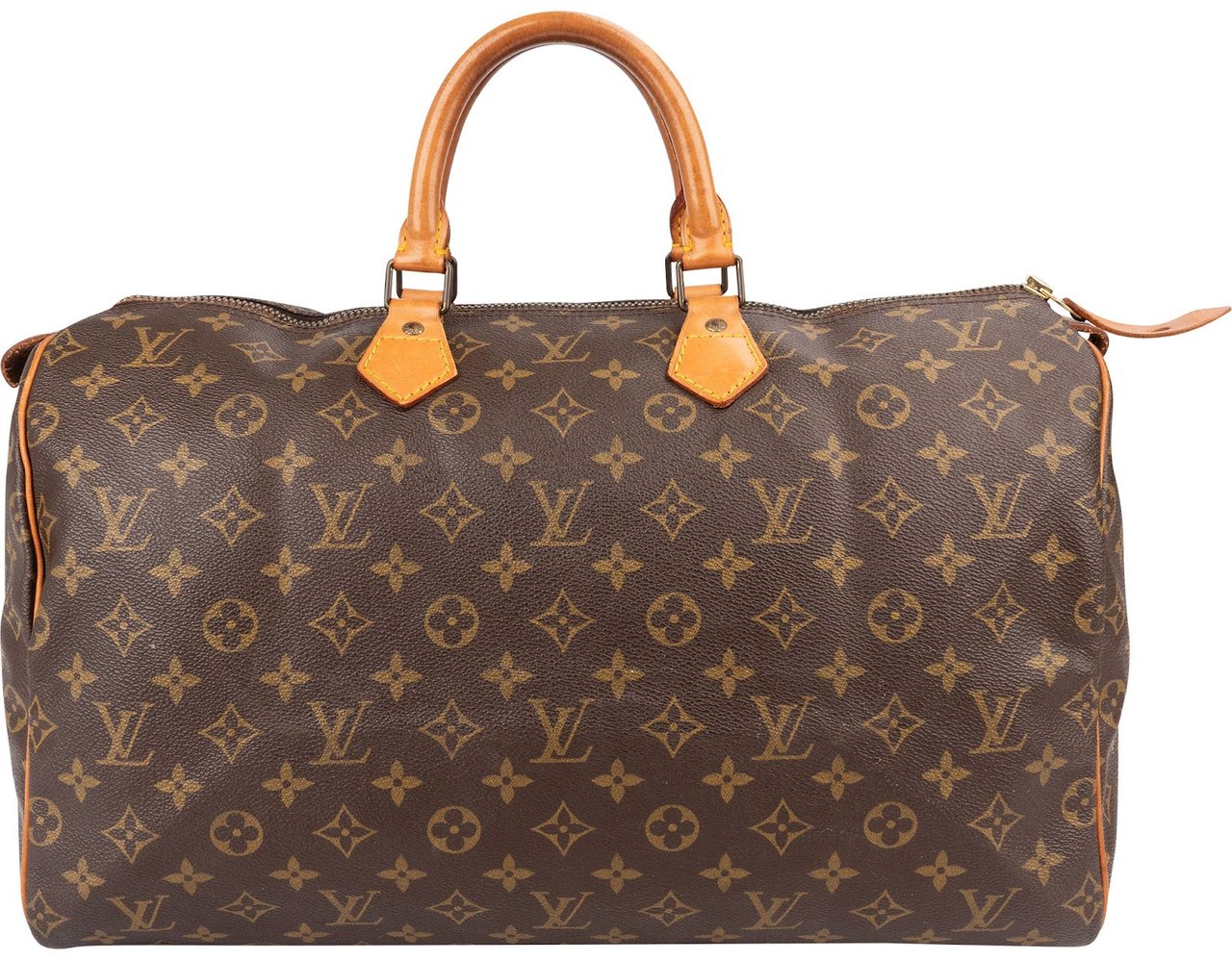 Louis Vuitton Monogram Canvas Speedy 40 Handbag Bruin