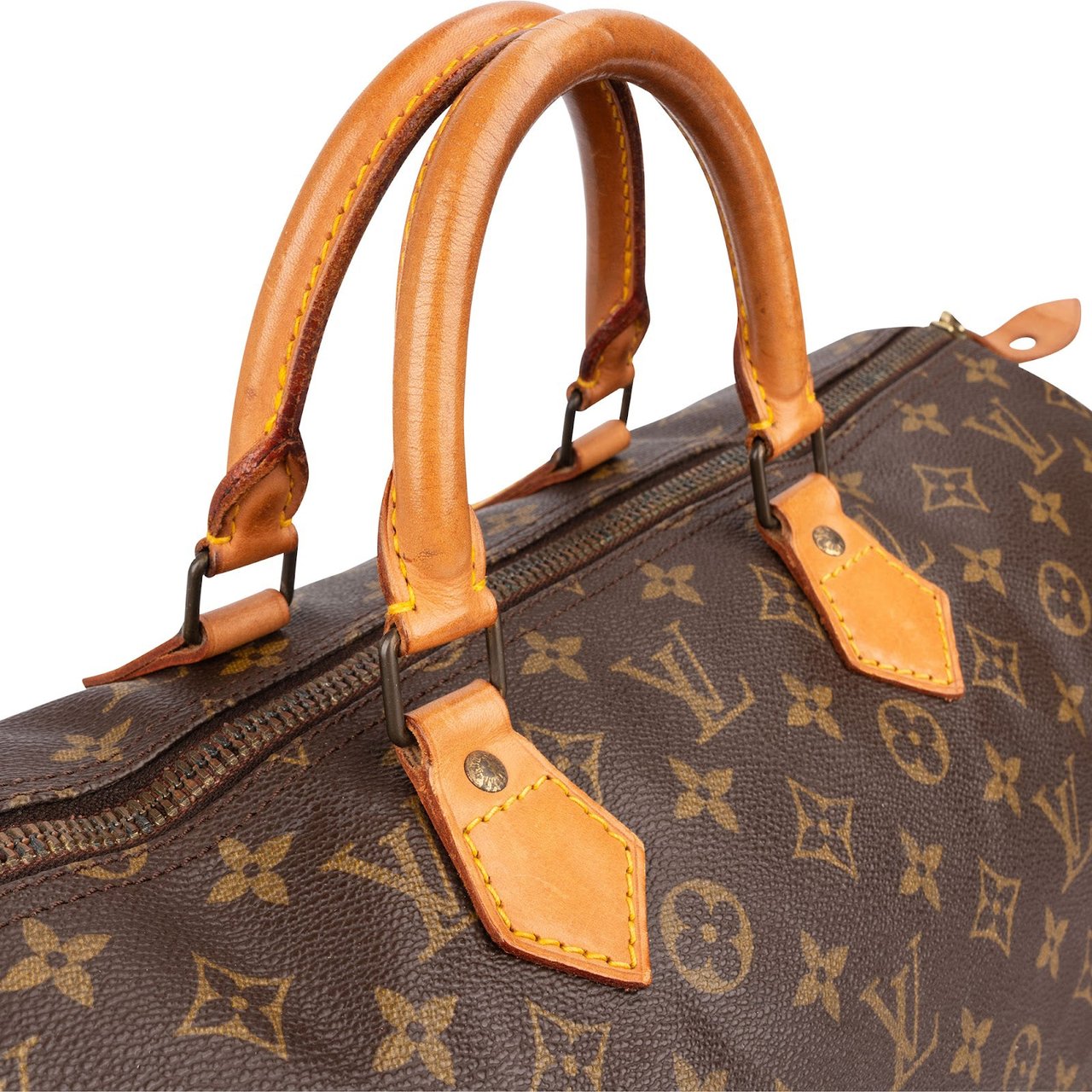 Louis Vuitton Monogram Canvas Speedy 40 Handbag Bruin