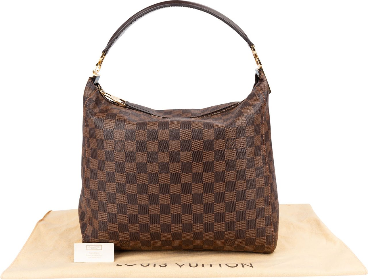 Louis Vuitton Monogram Damier Ebene Portobello PM Handbag Bruin