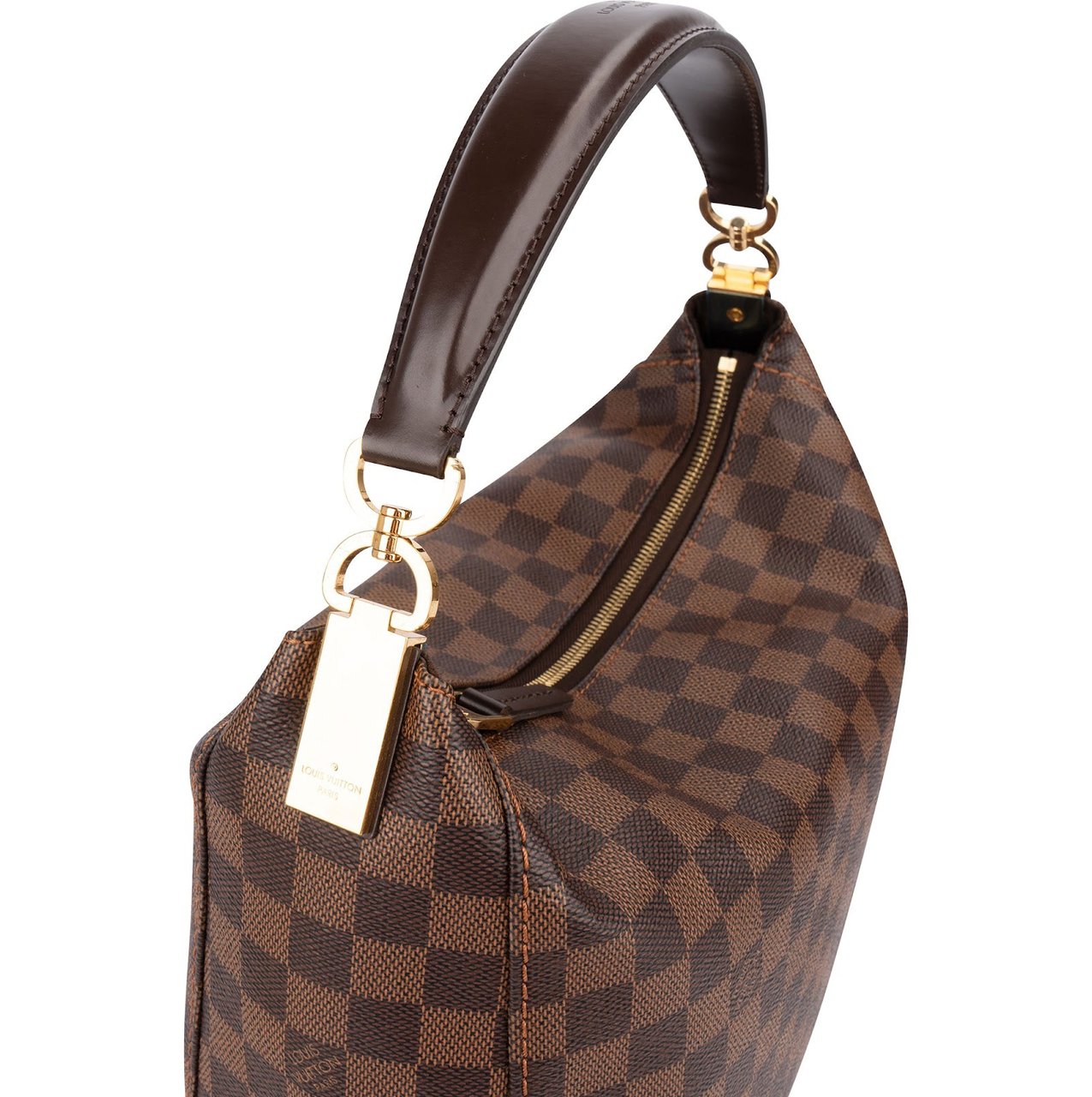 Louis Vuitton Monogram Damier Ebene Portobello PM Handbag Bruin