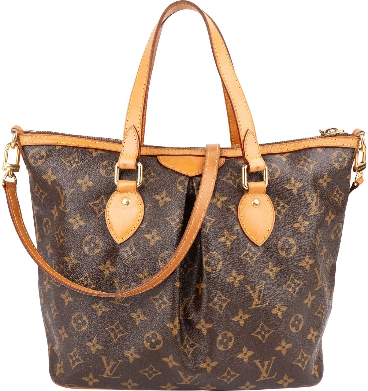 Louis Vuitton Monogram Canvas Palermo PM Handbag Bruin