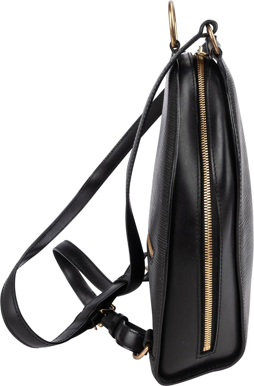 Louis Vuitton Noir Epi Leather Mabillon Backpack Zwart