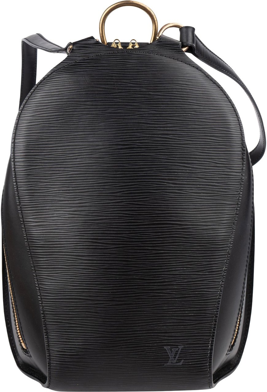 Louis Vuitton Noir Epi Leather Mabillon Backpack Zwart