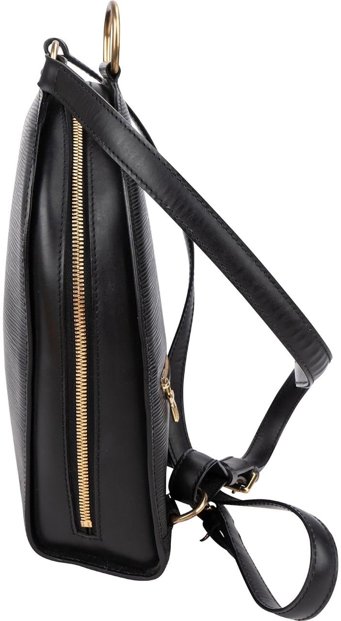 Louis Vuitton Noir Epi Leather Mabillon Backpack Zwart