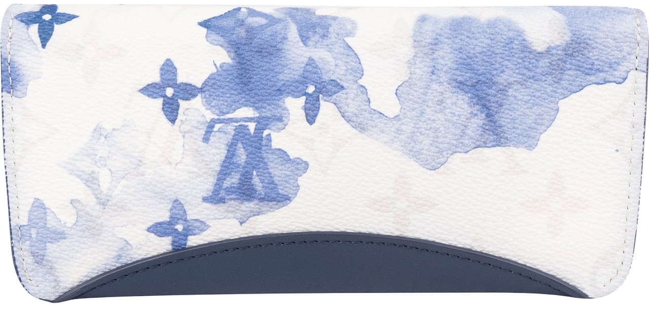 Louis Vuitton Canvas Monogram Clouds Eyewear Case Etui Blauw