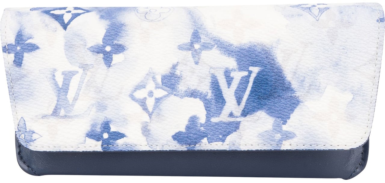 Louis Vuitton Canvas Monogram Clouds Eyewear Case Etui Blauw