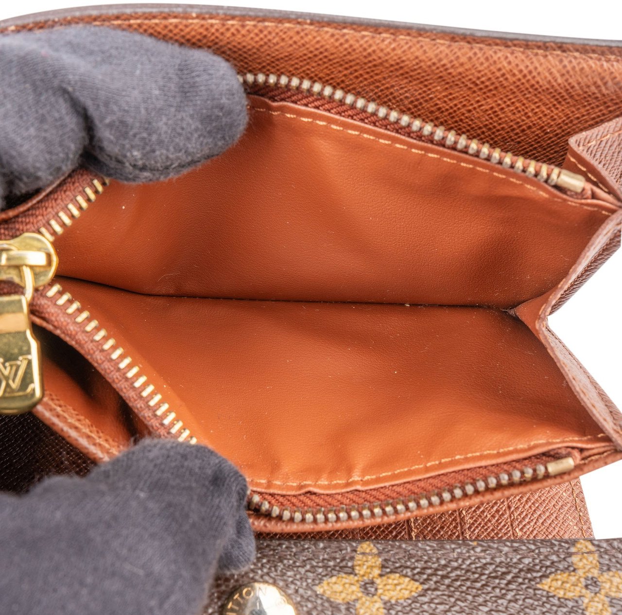 Louis Vuitton Monogram Canvas Porte Tresor Wallet Bruin