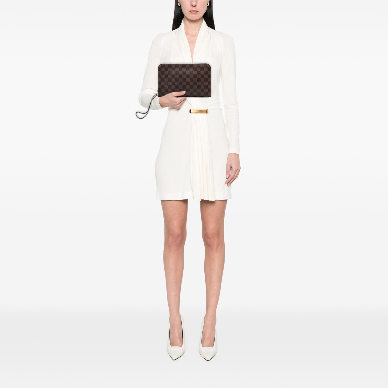 Louis Vuitton Damier Ebene Saint Louis Pochette Bruin