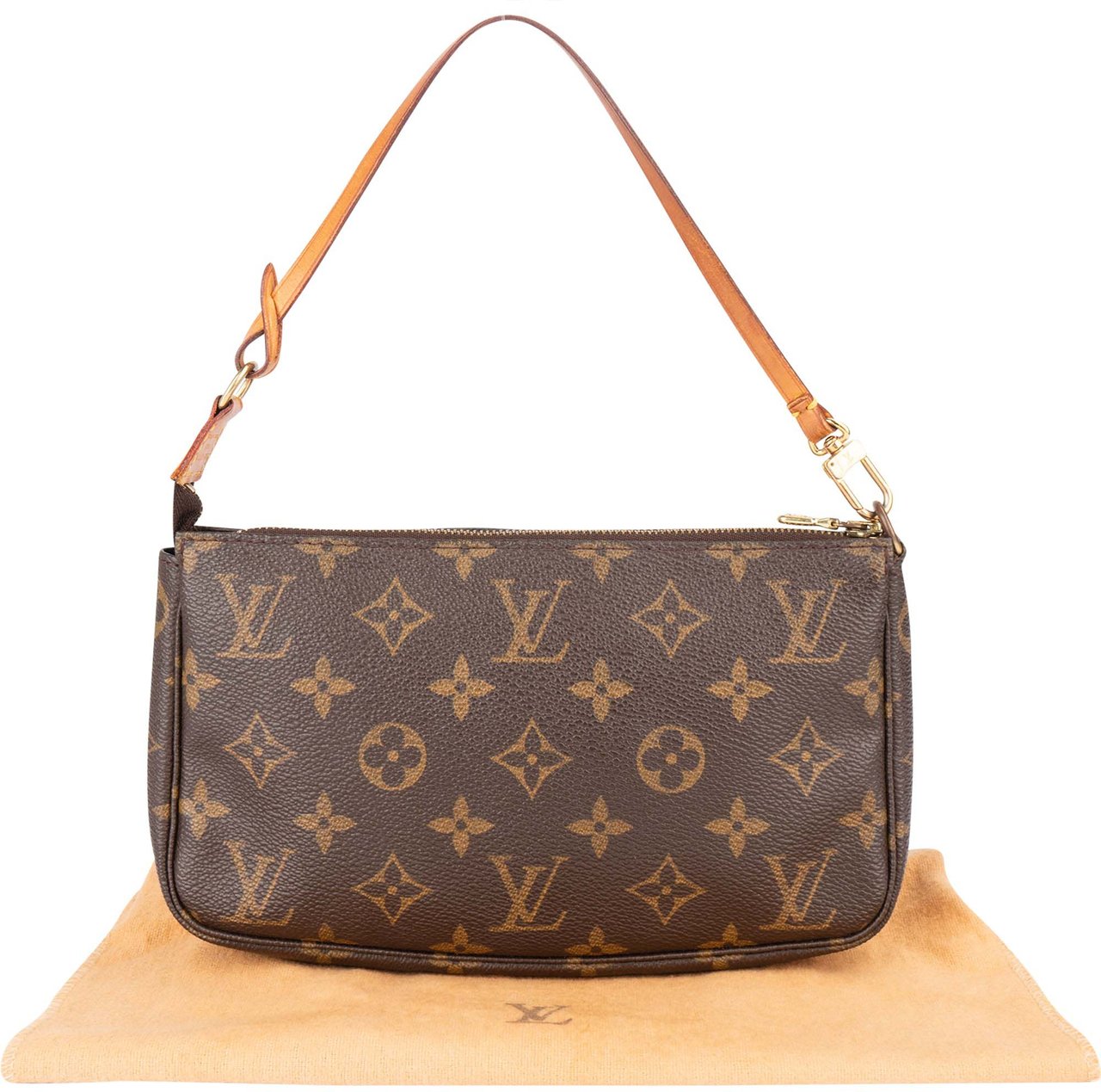 Louis Vuitton Louis Vuitton Canvas Monogram Pochette Accessoire Handbag Bruin