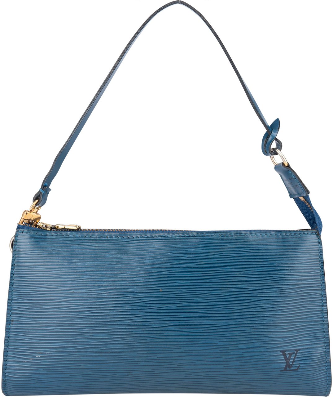 Louis Vuitton Bleu Epi Leather Pochette Accessoire Handbag Blauw
